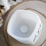 Winterlandschaft Wachs Windlicht mit einem Teelicht, Weihnachtskerze