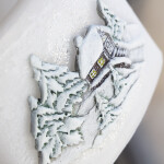 Winterlandschaft Wachs Windlicht mit einem Teelicht, Weihnachtskerze