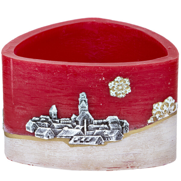 Windlicht zu Weihnachten für ein Teelicht, Lampion aus Wachs