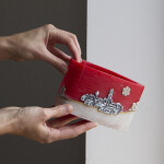 Windlicht zu Weihnachten für ein Teelicht, Lampion aus Wachs