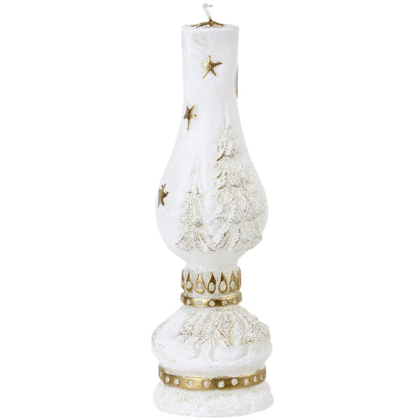 Weihnachtskerze als Lampe aus Wachs, Geschenkkerze, Figurenkerze