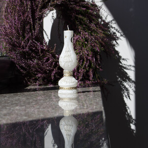 Weihnachtskerze als Lampe aus Wachs, Geschenkkerze, Figurenkerze