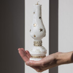 Weihnachtskerze als Lampe aus Wachs, Geschenkkerze, Figurenkerze