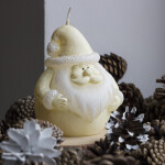 Weihnachtsmannkerze, Weihnachtskerze, Kranzkerze als Weihnachtsmann