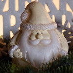 Weihnachtsmannkerze, Weihnachtskerze, Kranzkerze als Weihnachtsmann