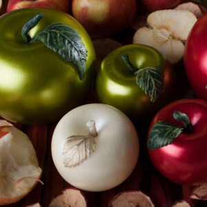 Eine Kerze in Form eines Apfels, Kugelkerze für den Mittelpunkt