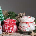 Stimmungsvolle Geschenk-Kerze als festliches Highlight