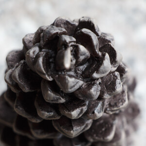 Kerze in Form eines Tannenzapfens, Figurenkerze, Weihnachtskerze