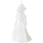 Weihnachtsmann aus Wachs, Perlmutt, wunderschöne Weihnachtskerze