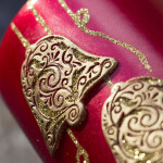 Dicke Weihnachtskerze, Kerze zu Weihnachten mit Glocken aus Wachs