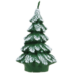 Fest-Tageskerze, Tannenbaum aus Wachs als...