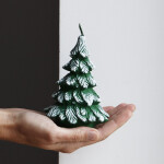 Fest-Tageskerze, Tannenbaum aus Wachs als Weihnachtskerze, Figuren Kerze