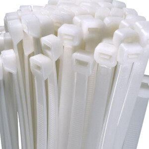 Kabelbinder Weiss 100 Stück UV Beständig 100 x 2,5 mm Kabelweg Halter