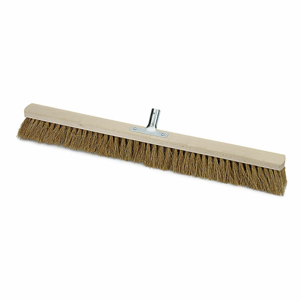 Nölle Saalbesen Holz Industriebesen 80 cm lang Natur-Kokos Metallstielhalter