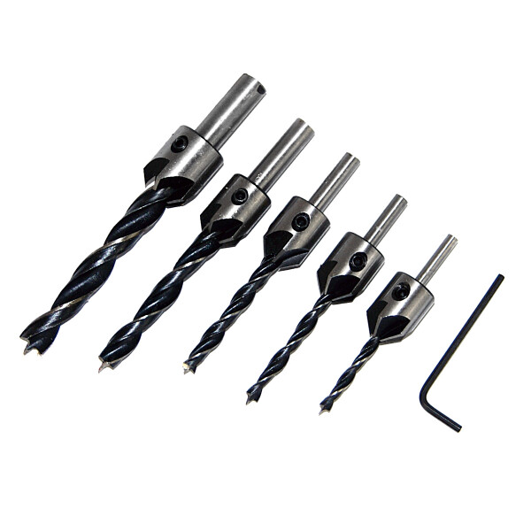 Holzbohrer Satz 5-teilig-Aufstecksenker 4 bis 10 mm