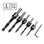 Holzbohrer Satz 5-teilig-Aufstecksenker 4 bis 10 mm