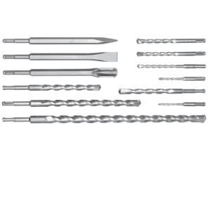 Bohrerset 12er-Set SDS Plus Steinbohrer und Steinmeißel