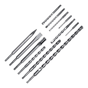 Bohrerset 12er-Set SDS Plus Steinbohrer und Steinmeißel