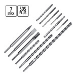 Bohrerset 12er-Set SDS Plus Steinbohrer und Steinmeißel