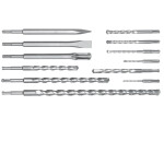 Bohrerset 12er-Set SDS Plus Steinbohrer und Steinmeißel