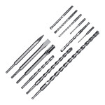 Bohrerset 12er-Set SDS Plus Steinbohrer und Steinmeißel