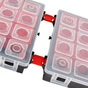 Kleinteilemagazine Größe 2 DUO Organizer doppelseitig 270x180x45 Haushaltskiste
