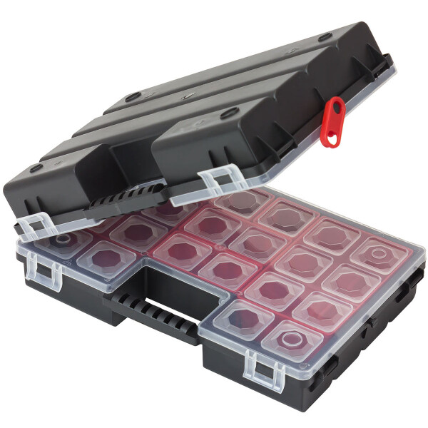 Kleinteilemagazine Größe 2 DUO Organizer doppelseitig 270x180x45 Haushaltskiste