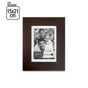 Stand- und Wand-Bilderrahmen mit Glasscheibe, 15 x 21 cm...