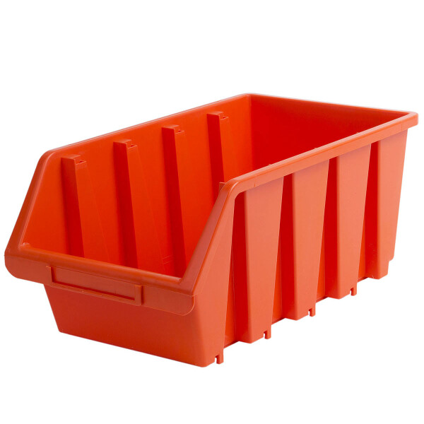 großer Lagerkasten in Orange 8 Liter Materialbehälter als Stapelbox