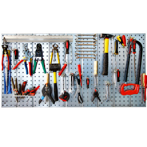 Lochwand Werkzeugwand 29 teilig Hakensortiment 1,20 Meter x 60 cm Werkzeughalter