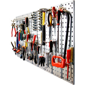 Lochwand Werkzeugwand 29 teilig Hakensortiment 1,20 Meter x 60 cm Werkzeughalter