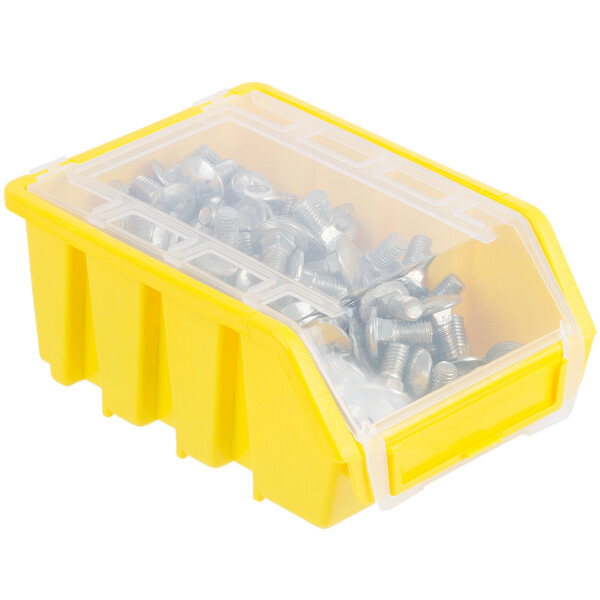 Geschlossene Industriebox Stapelbox 1 Liter in Gelb