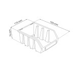 Geschlossene Industriebox Stapelbox 1 Liter in Gelb