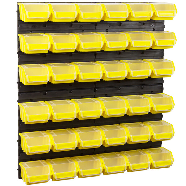 gelber Lagerkasten 0,6 Liter als Sichtlagerbox auch stapelbar