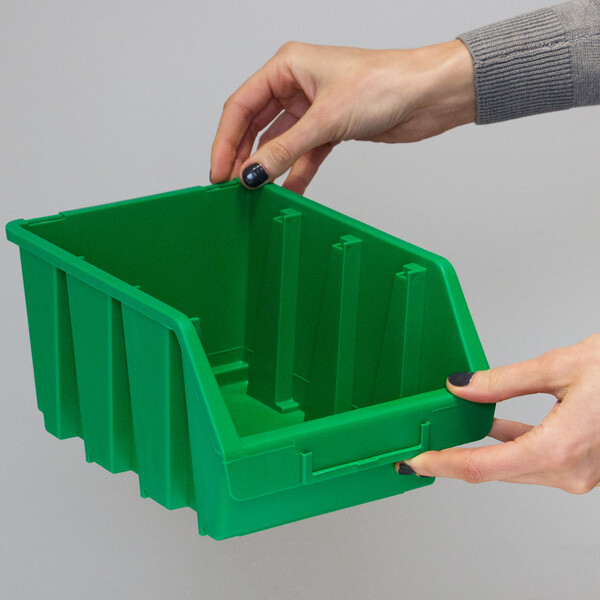 Kommissionierungs-Box 15 kg Traglast grüne Ergobox mit 3,8 Liter