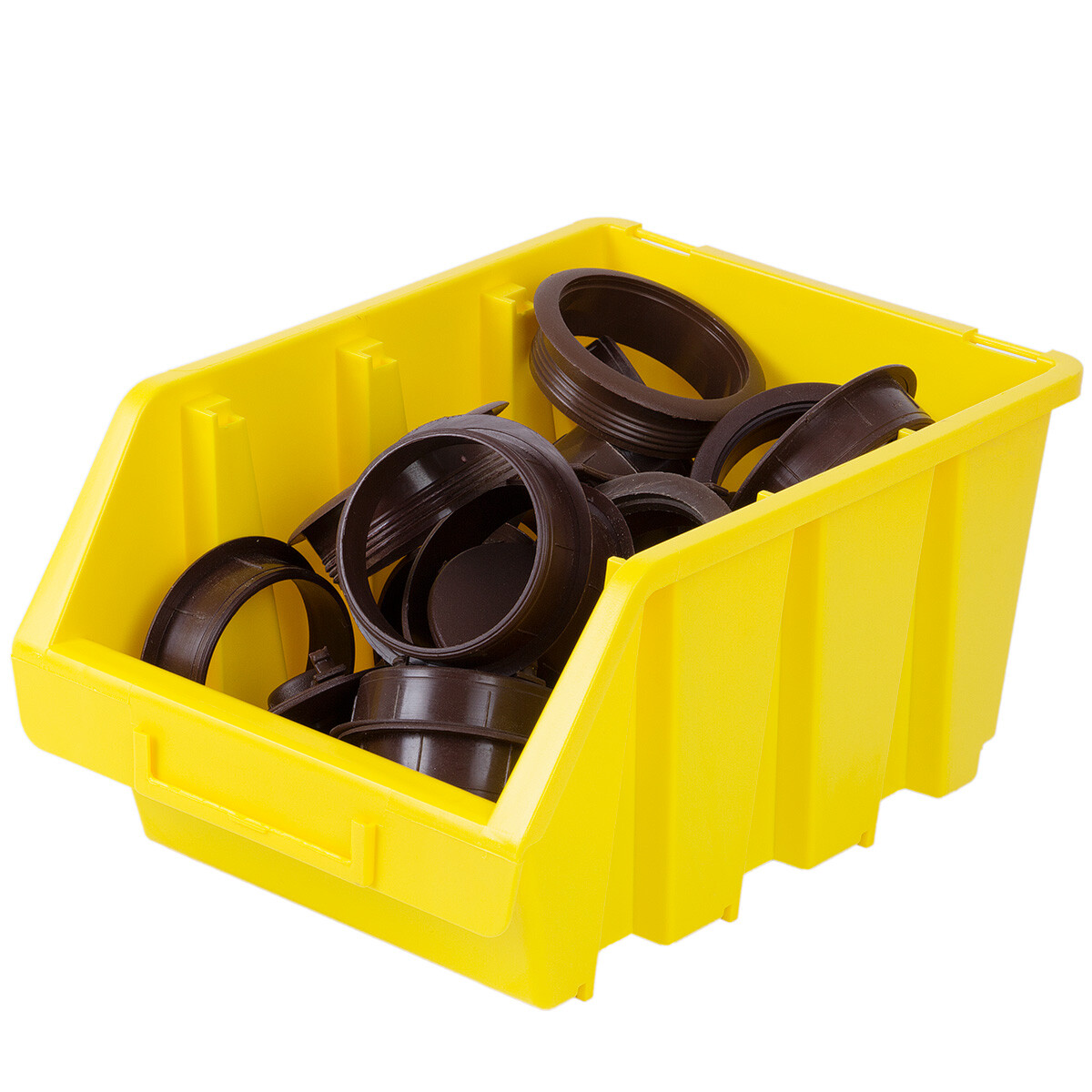 gelbe Lagerkiste 3,8 Liter Fassung als Kunststoffkasten, 2,39 €