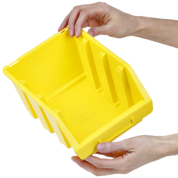 gelbe Lagerkiste 3,8 Liter Fassung als Kunststoffkasten stapelbar