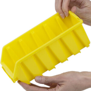 gelbe Regalbox Wandhängend und stapelbar im Langformat mit 1,3 Liter