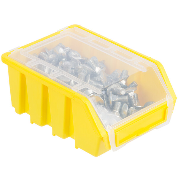 Stapelboxen mit Deckel 36 gelbe 1,0 Liter Boxen mit Deckel