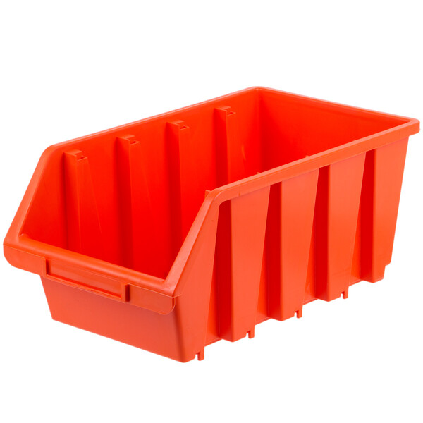 großer Lagerkasten in Orange 8 Liter Materialbehälter als Stapelbox