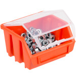 Sichtlagerkasten Orange mit Deckel 0,6 Liter