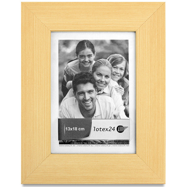 Bilderrahmen Holz natur mit Struktur 13 × 18 cm Wandrahmen Standrahmen