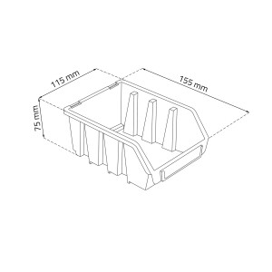 Stapelbox mit Deckel 1 Liter