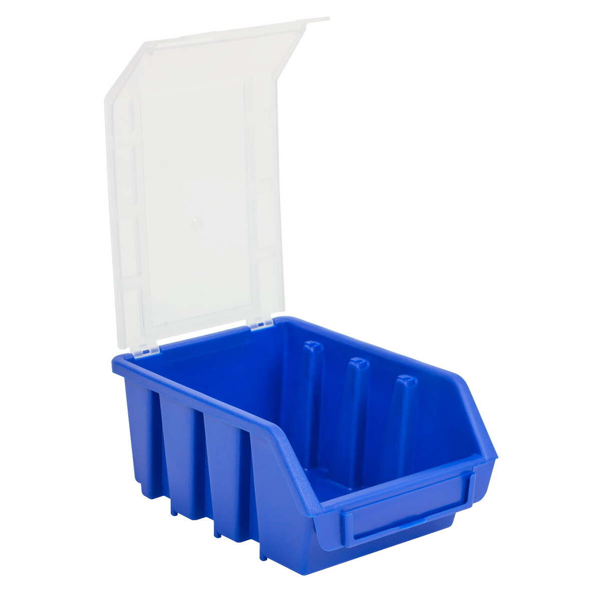 10 Stapelboxen Kunststoff PP Gr.2 blau Sichtlagerkästen Stapelkästen 