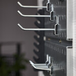 Werkzeugwand 115 x 60 cm 48teilig Metall Lochwand Hakensortiment Stapelboxen