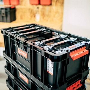 Werkstattkiste mit 6 Organizer als Sortimentskästen