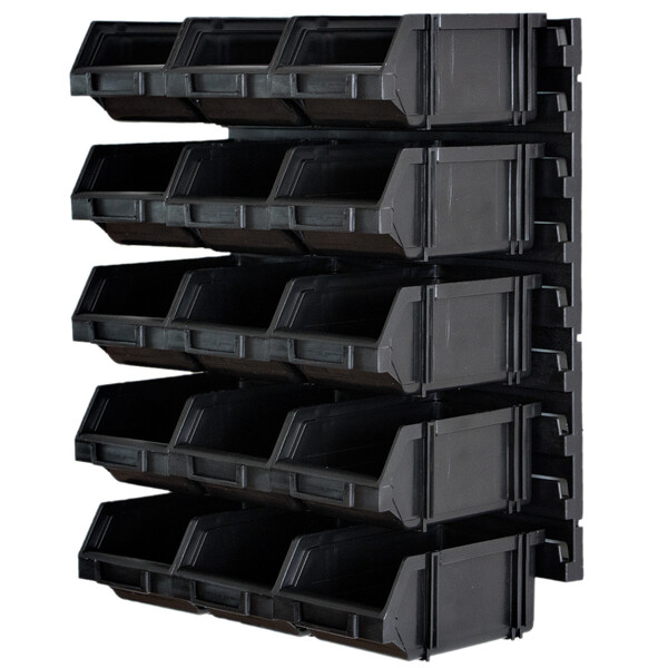 Stapelboxen Wandregal 1035 x 770 mm modulare Boxen 2 Größen 77teilig