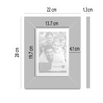 Holz-Bilderrahmen mit Glasscheibe, Bildformat 15 × 20 cm, Fotorahmen