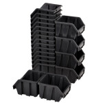 Wandregal Lagerregal 20-teilig-Regal mit Stapelboxen und Deckel