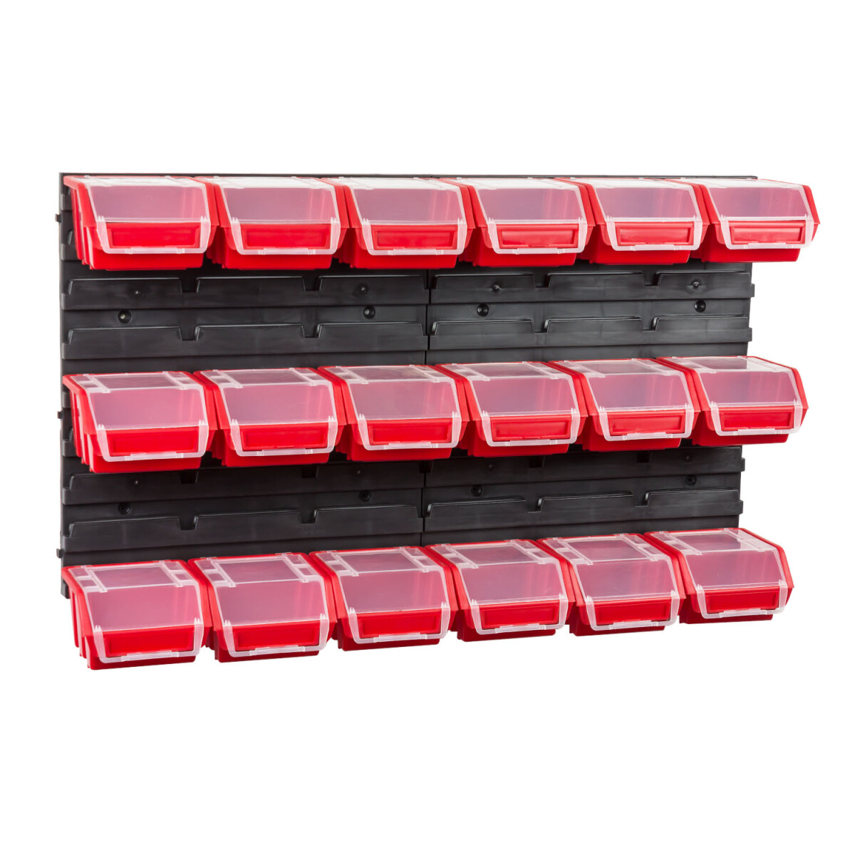 Stapelboxen mit Deckel, 20 teiliges Lagerregal Schraubenregal